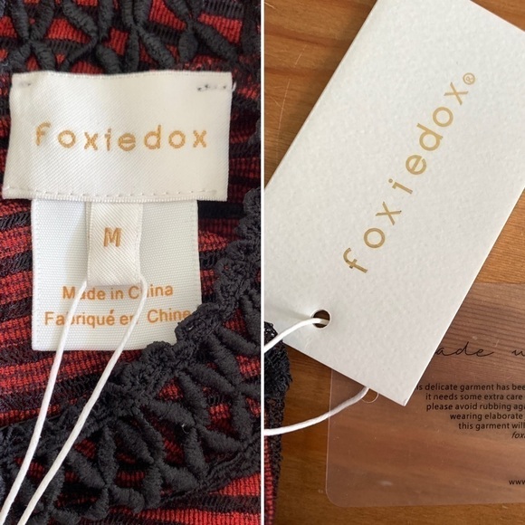 Foxiedox Cassius Mock Neck Striped Maxi Dress M - Picture 16 of 16